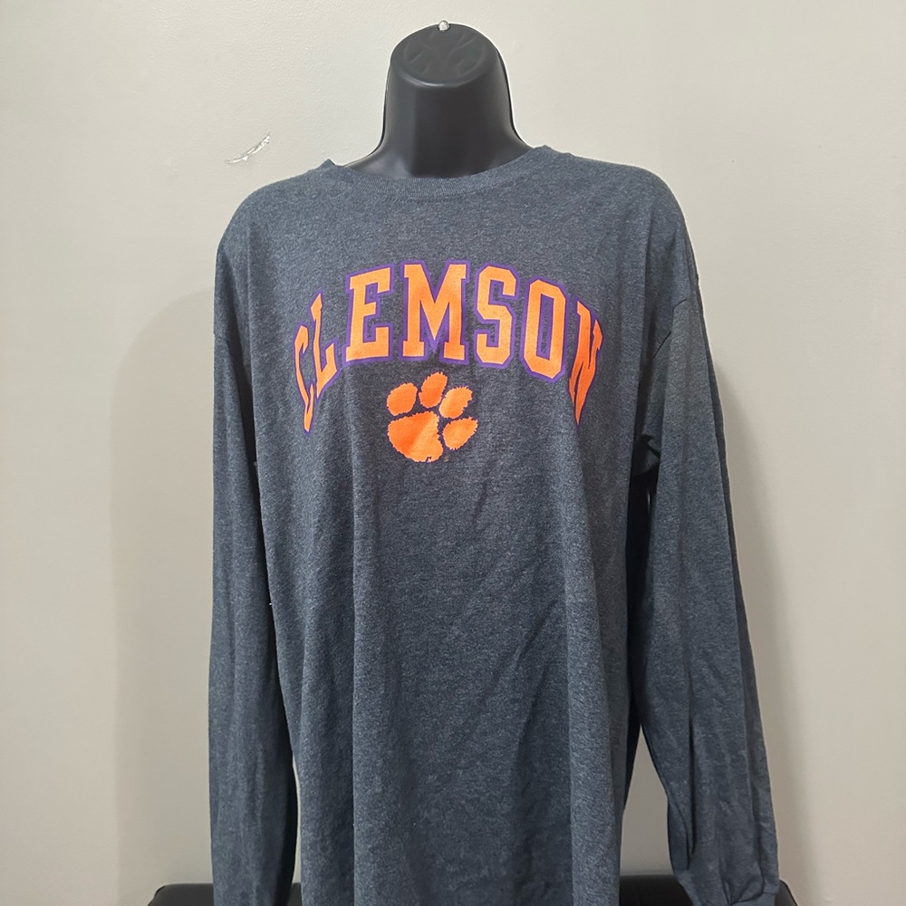 Clemson Men's Gray Long Sleeve Shirt